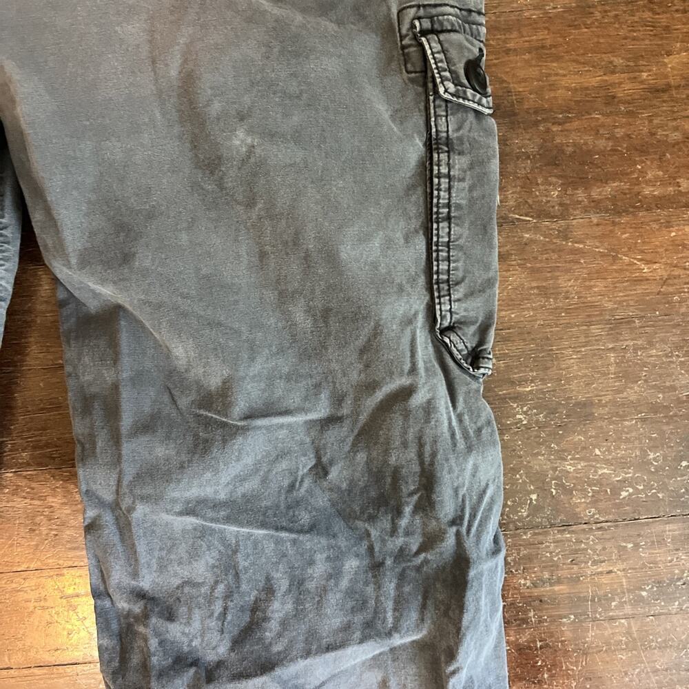 American Eagle Outfitters Y2K Cargo Pants Baggy Wide Leg Gray Black Women 6 - Picture 11 of 12